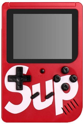BAGATELLE SUP 400 in 1 Retro Game Box Console Handheld Digital Game PAD 8 GB with Mario, and other 400 Games, DR Mario, Turtles, Super Mario, FIFA14, Contra(Red)