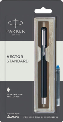 

Parker VECTOR standard BLACK with 1 Ink cart Fountain Pen
