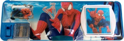 Amaze Sport Calculator Spiderman Art Plastic Pencil Box (Set of 1, Blue) NA Art Plastic Pencil Box(Set of 1, Blue)