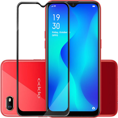 Hupshy Edge To Edge Tempered Glass for Oppo A1k(Pack of 1)