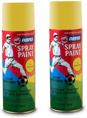 ABRO SP-41 Yellow Spray Paint 400 ml(Pack of 2)
