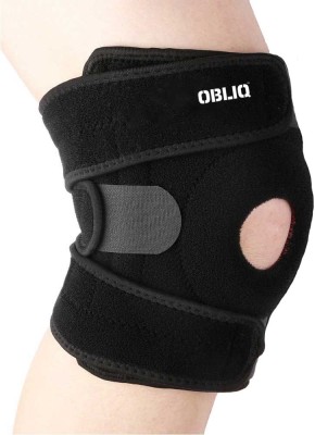 ziffer Hinged Knee Braces with Non-Slip Silicone Gel for Sports - One Size Fits All Knee Support(Black)