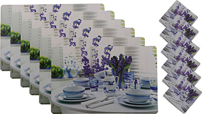KUBER INDUSTRIES Rectangular Pack of 12 Table Placemat(Multicolor, PVC (Polyvinyl Chloride))