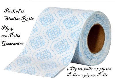 brow Toilet paper roll, 4 Ply, 12 roll of 120 pulls, Printed Toilet Paper Roll(4 Ply, 120 Sheets)