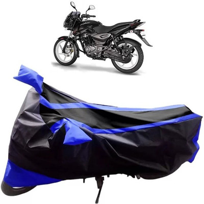 ELECTRIBLES Two Wheeler Cover for Bajaj(Pulsar 180 DTS-i, Black, Blue)