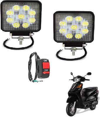 MOCKHE VLB-SQR9LD2P-95 Headlight Motorbike LED (12 V, 27 W)(Yo EXL, Pack of 2)