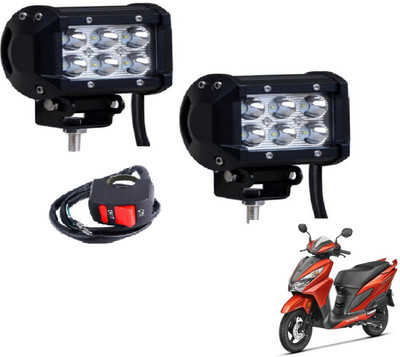 MOCKHE VLB-RCT6LD2P-117 Grazia Fog Lamp Motorbike LED for Honda (12 V, 18 W)(Universal For Bike, Pack of 2)