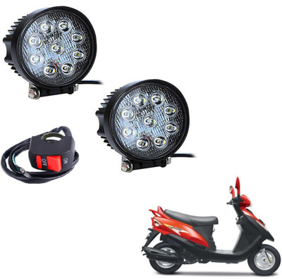 MOCKHE VLB-ROU9LD2P-104 Headlight Motorbike LED for Mahindra (12 V, 27 W)(Flyte, Pack of 2)