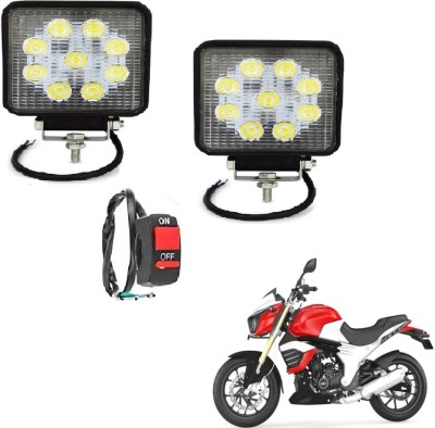 MOCKHE VLB-SQR9LD2P-148 Headlight Motorbike LED for Mahindra (12 V, 27 W)(Mojo, Pack of 2)