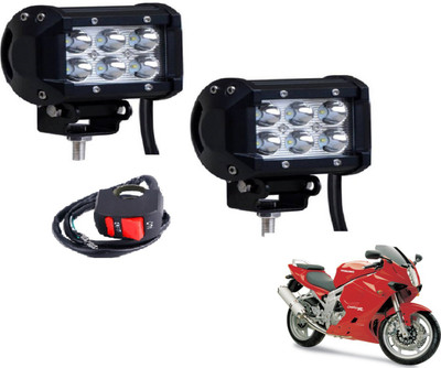 MOCKHE VLB-RCT6LD2P-122 Fog Lamp Motorbike LED for Hyosung (12 V, 18 W)(GT650R, Pack of 2)