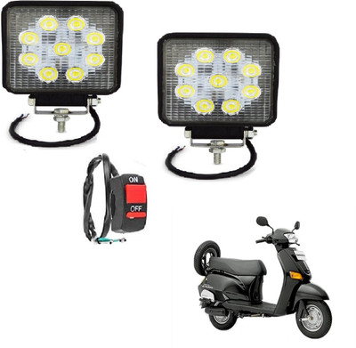 MOCKHE VLB-SQR9LD2P-94 Eterno Headlight Motorbike LED for Honda (12 V, 27 W)(Universal For Bike, Pack of 2)