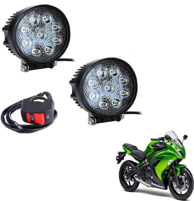 MOCKHE VLB-ROU9LD2P-159 Headlight Motorbike LED for Kawasaki (12 V, 27 W)(Universal For Bike, Pack of 2)