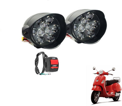 MOCKHE VLB-G59LD2P-236 Fog Lamp Motorbike LED for Piaggio (12 V, 27 W)(Vespa LX 125, Pack of 2)