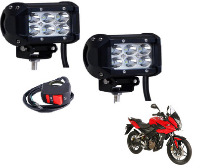 MOCKHE VLB-RCT6LD2P-186 Fog Lamp Motorbike LED for Bajaj (12 V, 18 W)(Pulsar AS 200, Pack of 2)