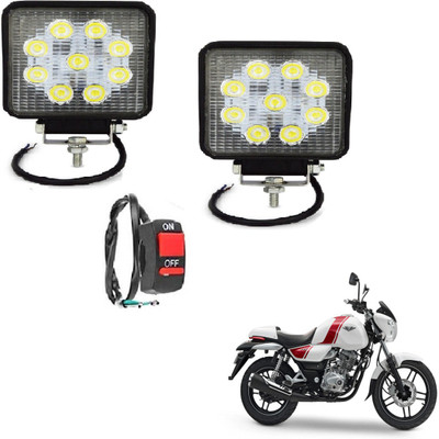MOCKHE VLB-SQR9LD2P-234 Headlight Motorbike LED (12 V, 27 W)(Universal For Bike, Pack of 2)