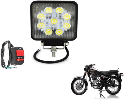 MOCKHE VLB-SQR9LD1P-85 Headlight Motorbike LED for Royal Enfield (12 V, 27 W)(Universal For Bike, Pack of 1)