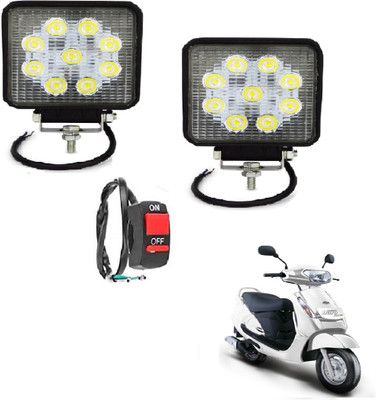 MOCKHE VLB-SQR9LD2P-79 Headlight Motorbike LED for Mahindra (12 V, 27 W)(Duro DZ, Pack of 2)