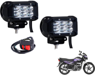 MOCKHE VLB-RCT6LD2P-220 Fog Lamp Motorbike LED for Hero (12 V, 18 W)(Super Splendor, Pack of 2)