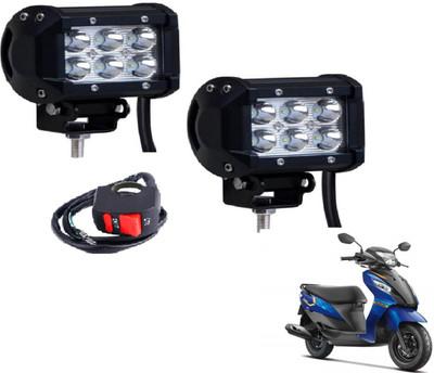 MOCKHE VLB-RCT6LD2P-141 Fog Lamp Motorbike LED for Suzuki (12 V, 18 W)(Lets, Pack of 2)