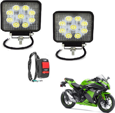 MOCKHE VLB-SQR9LD2P-161 Headlight Motorbike LED for Kawasaki (12 V, 27 W)(Ninja 1000, Pack of 2)