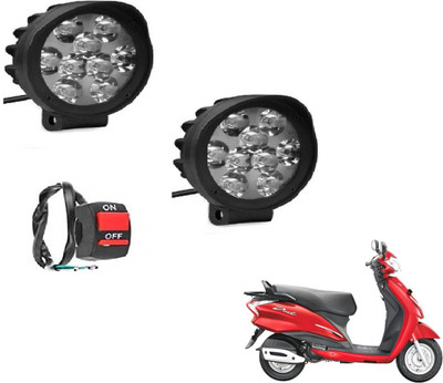 MOCKHE VLB-MI9LD2P-153 Headlight Motorbike LED for Hero (12 V, 27 W)(Universal For Bike, Pack of 2)
