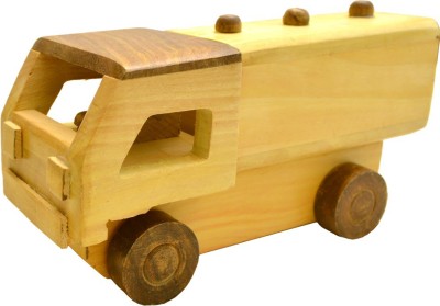 Santarms Handmade Wooden Oil Tanker Toy(Golden, Pack of: 1)