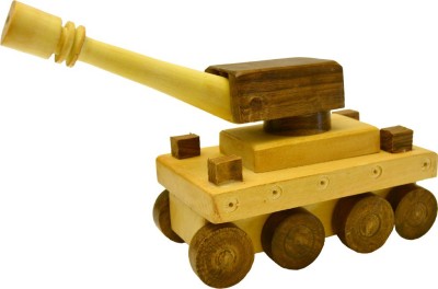 Santarms Handmade Wooden Army Tank(Golden, Pack of: 1)