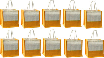 

AGGDA Economic Jute Burlap Yellow color Waterproof Multipurpose Bag(Yellow, 16 L)