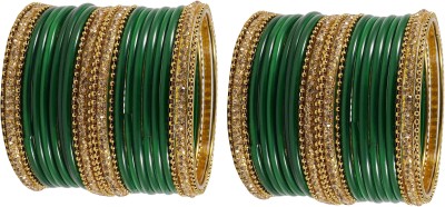 Zulka Get Your Traditions Glass Zircon Bangle(Pack of 48)