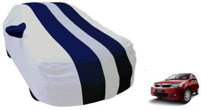 Auto Oprema Car Cover For Mahindra Verito (With Mirror Pockets)(White, Blue)