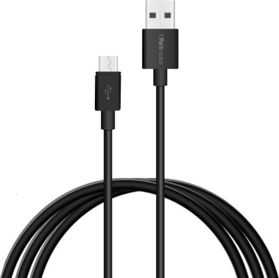 Portronics POR-654 Konnect Core 1M 1 m Micro USB Cable  (Compatible with All Phones for Micro USB Devices, Black, One Cable)
