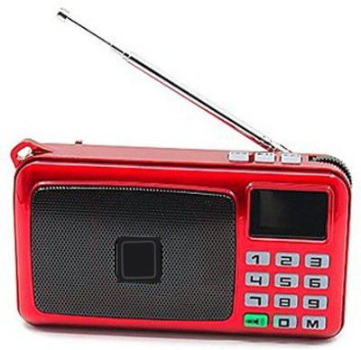 

CRETO SM-53 FM Radio Speaker With Inbuilt LED Torch AUX/USB/SD Card Player FM Radio(Red)