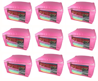 Little one High Qulity Pack of 9 pcs Multipurpose Saree cover sari cover garments cover little8(Pink)