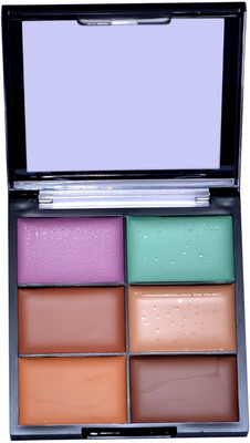 Professional 6 Color 2 in 1 High Definition Highlighter Concealer Palette Highlighter(Multi)