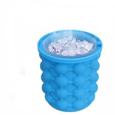 Unique Buyer 1 L Silicone ICE MAKER CUBE Ice Bucket(Blue)