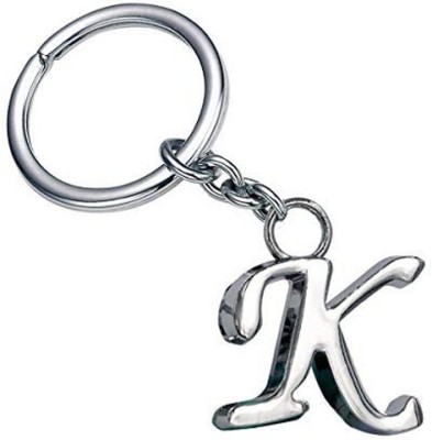 MISMIL Alphabet Letter K Metal Keychain Keyring Silver k Key Chain