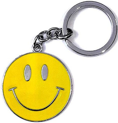 MISMIL Smiley Emoji Smiling Face Emoticon Metal Keychain Yellow Smiley Key Chain