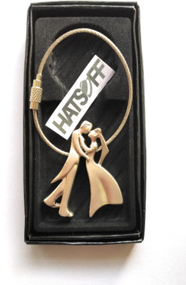 

HatsOff Unique Couple Wired Key chain Lovers Metal Love Key Ring Key Chain