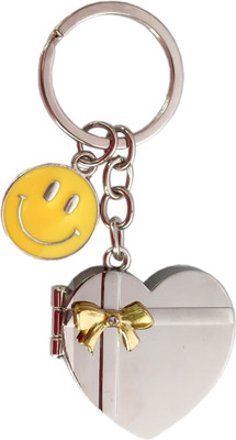 MGP FASHION High Quality Silver Heart Shape Best Friend Mini Photo Frame Key Chain
