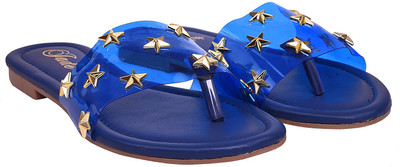 Jade Girls Slip-on Flats(Blue)