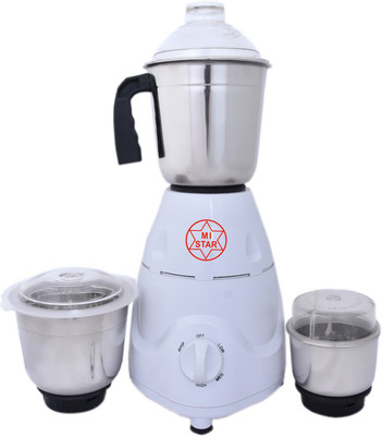 

mi star mixer grinder juicer 750 Juicer Mixer Grinder(milky white, 3 Jars)