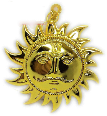RUDRA DIVINE Sun Wall Door Hanging For Vastu and Positive Energy Decorative Showpiece  -  20 cm(Brass, Gold)