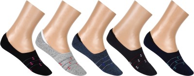 SIDEWOK Men & Women Striped, Graphic Print Mid-Calf/Crew(Pack of 5)