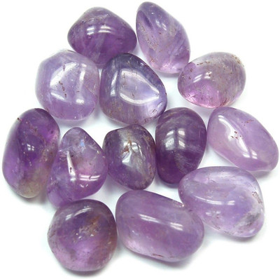 REIKI CRYSTAL PRODUCTS Natural Amethyst Tumble Crystals / Stones for Reiki Healing and Vastu Correction and Increase Creativity 50 Grams Tumble Stone Regular Rectangular Crystal Stone(Purple 50 g)