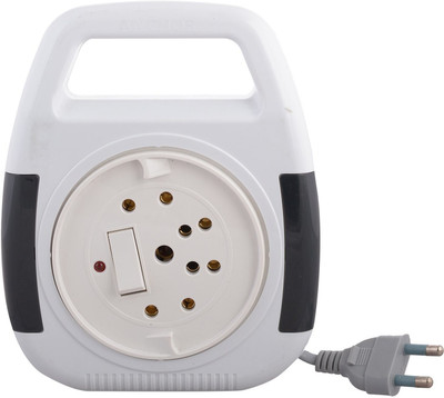ANCHOR - Cherry Flexicord 2 Pin 4 Meter -5208 3  Socket Extension Boards(White, 4 m)