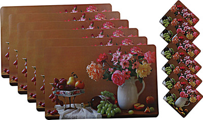 KUBER INDUSTRIES Rectangular Pack of 12 Table Placemat(Multicolor, PVC (Polyvinyl Chloride))