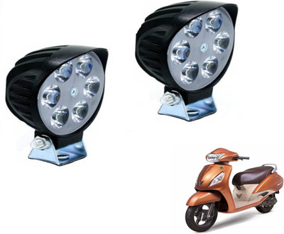 MOCKHE VLB-MINI6LED-136 Headlight Motorbike LED for TVS (12 V, 12 W)(Jupiter, Pack of 2)