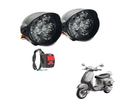 MOCKHE VLB-G59LD2P-242 Fog Lamp Motorbike LED for Piaggio (12 V, 27 W)(Vespa VXL 125, Pack of 2)