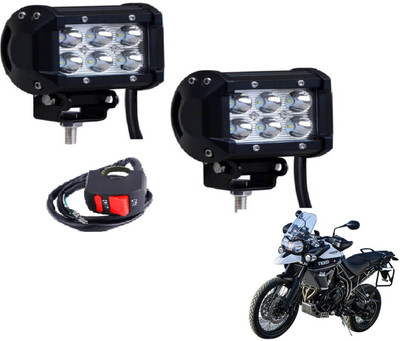 MOCKHE VLB-RCT6LD2P-230 Fog Lamp Motorbike LED (12 V, 18 W)(Tiger 800 XCA, Pack of 2)