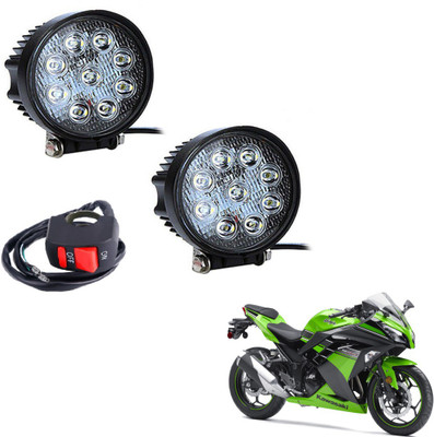 MOCKHE VLB-ROU9LD2P-161 Headlight Motorbike LED for Kawasaki (12 V, 27 W)(Ninja 1000, Pack of 2)